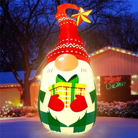 5Ft Lighted Outdoor Christmas Decorations Inflatables -...